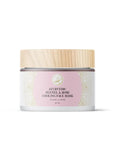 Kaia Skin Rose Fennel Mask powder with rose petals and fennel seed in an Ayurvedic ritual bowl