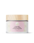 Kaia Skin Rose Fennel Mask powder with rose petals and fennel seed in an Ayurvedic ritual bowl