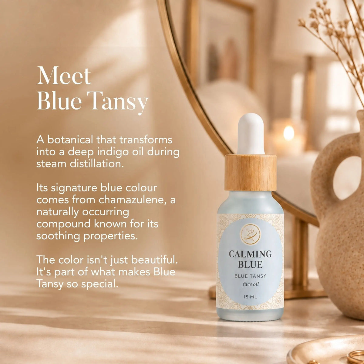 Calming Blue Face Oil | Blue Tansy + Squalane kaia.skin