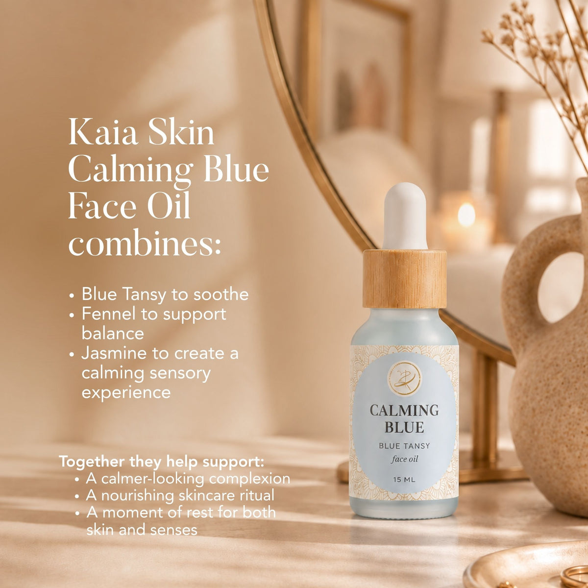 Calming Blue Face Oil | Blue Tansy + Squalane