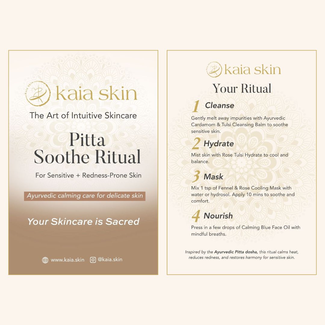 Kaia Skin Pitta Soothe Ritual Card