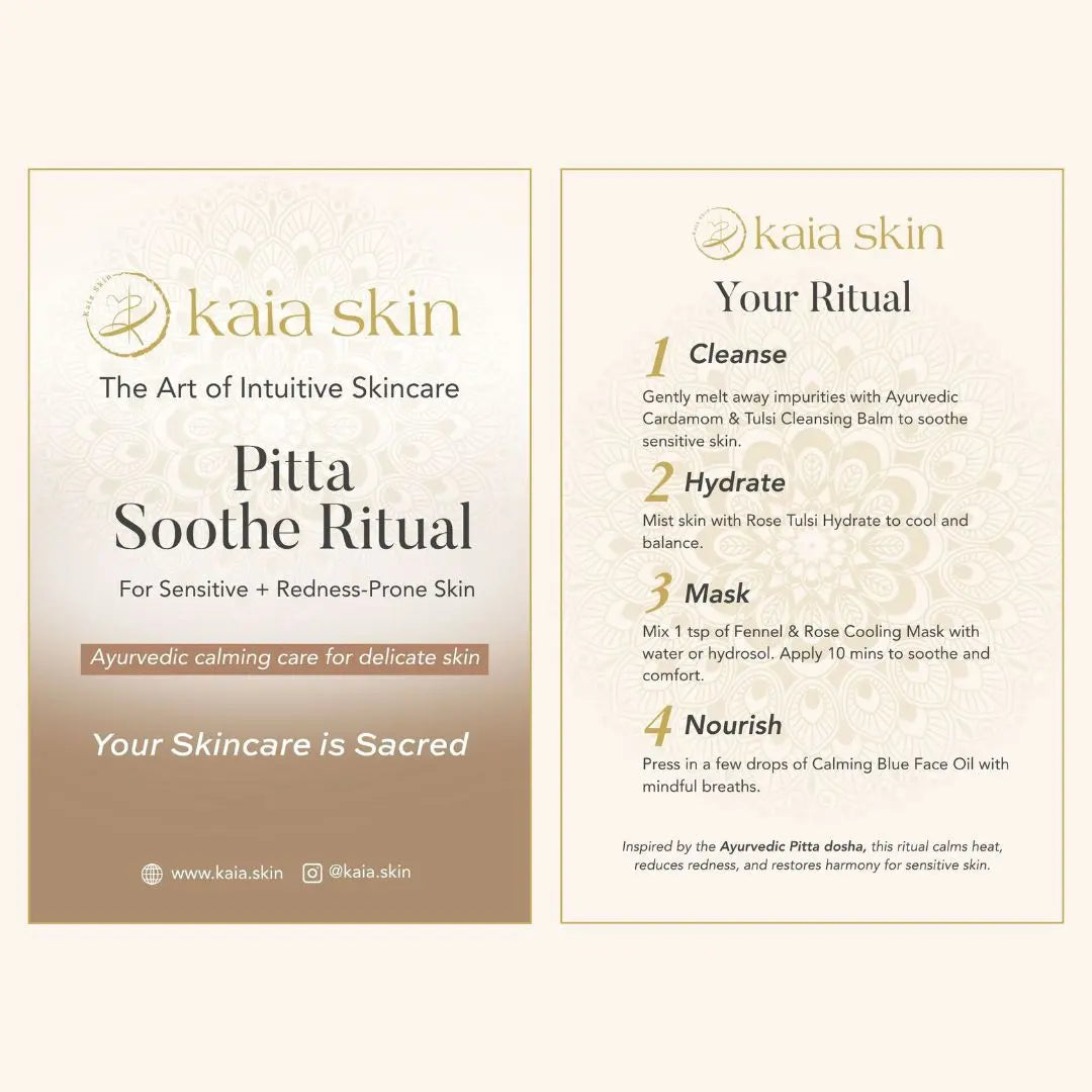 Kaia Skin Pitta Soothe Ritual Card